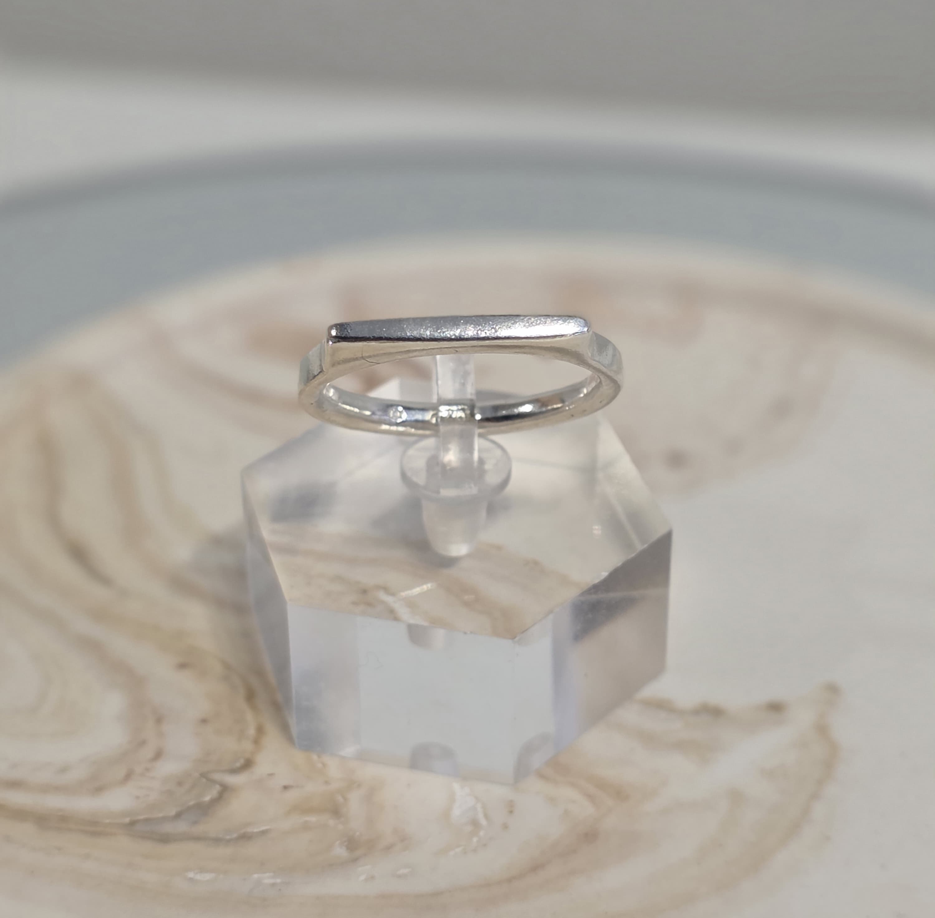 Sterling Silver Thin Signet Ring