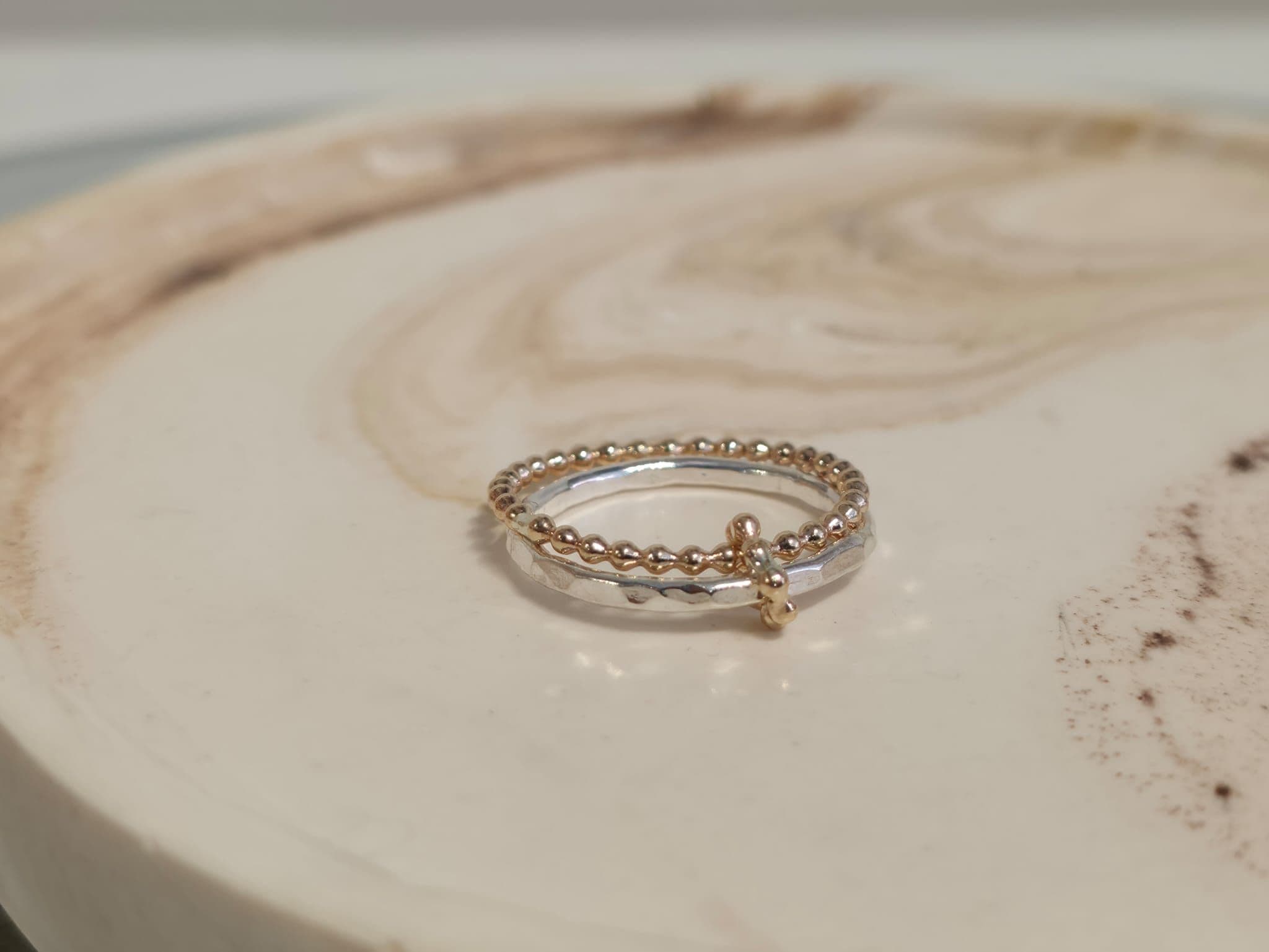 Joined Stacking Rings - Silver & Gold Filled