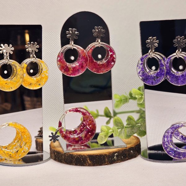 Crushed Flower Hoops