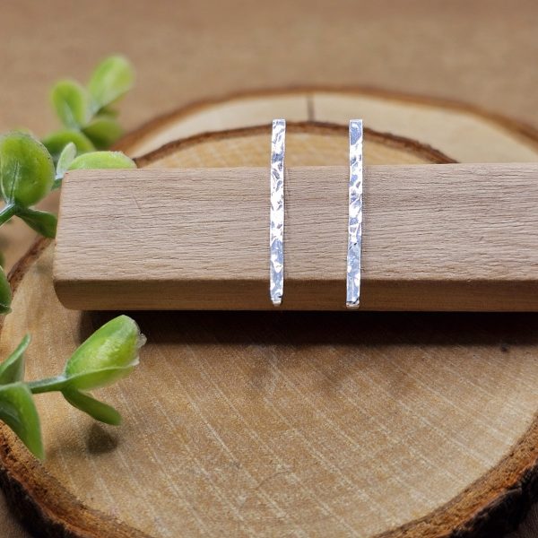 Hammered Bar Earrings