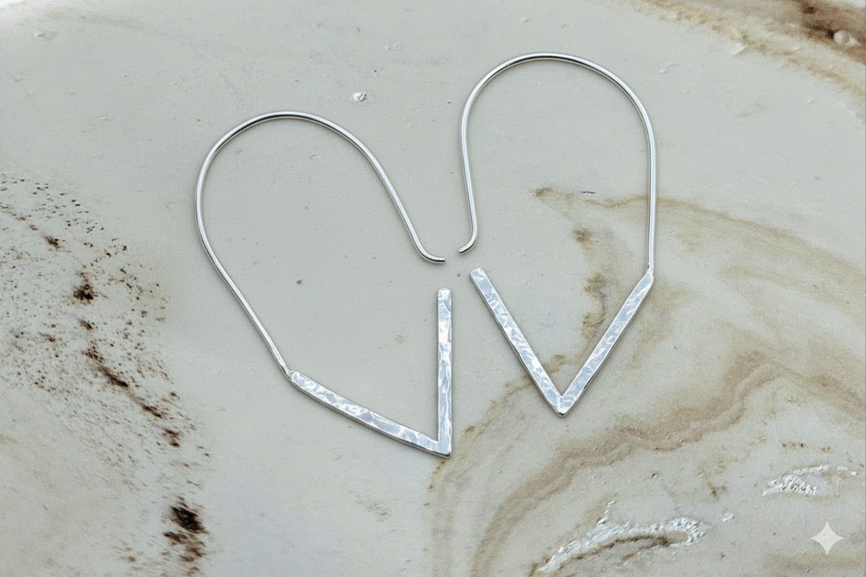 Plunging Chevron Earrings - Image 2