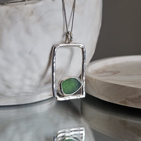 Silver & Sea Glass Pendant
